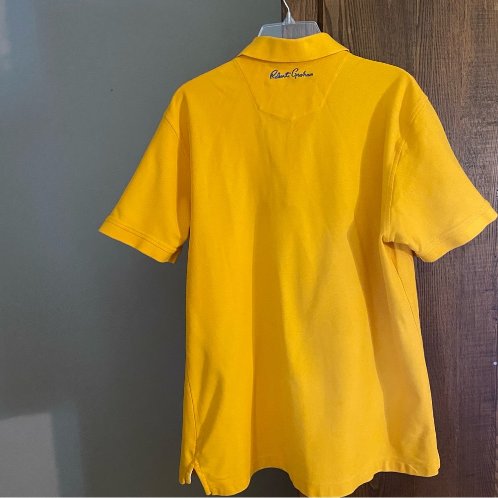 Robert Graham Orange Cotton Short Sleeve Polo Golf Shirt Size XL - Picture 5 of 12